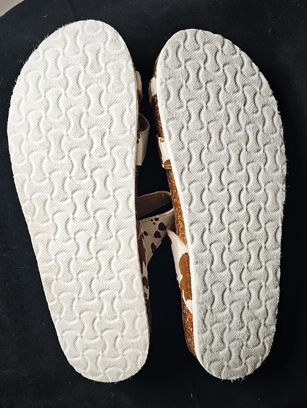 Women’s Tan & White Casual Cork Sandals - Picture 4 of 4